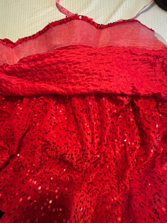 Red Sequin Formal Prom Dress Corset Tie Back Size 0 New - Picture 6 of 11